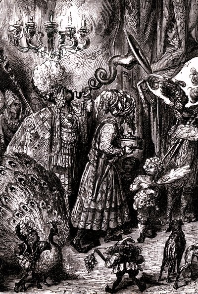 Sindbad der Seefahrer - Märchen aus Tausendundeiner Nacht - Illustration von Gustave Doré (Detail) - Maxwell-Ausgabe 1865 - Sechste Reise: Am Hof des Königs von Serendib von Gustave Dore
