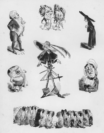 Humorvolle und groteske Skizzen von Gustave Doré (Gravur) von Gustave Dore