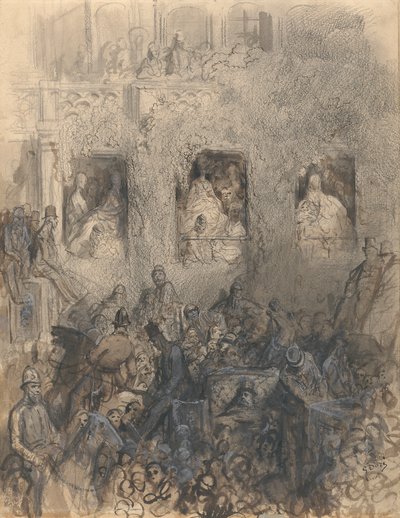Studie für einen Block auf der Straße von Gustave Dore