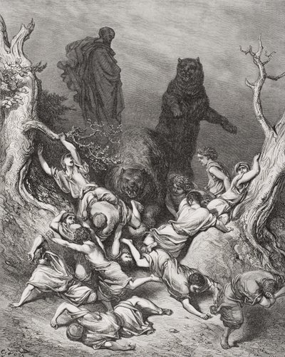 Die von Bären getöteten Kinder, Illustration aus Dores 