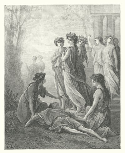 Die Fabeln von La Fontaine: Daphnis und Alcimadura von Gustave Dore