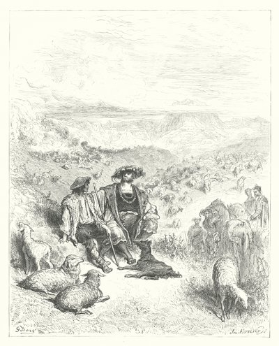 Die Fabeln von La Fontaine: Der Hirte und der König von Gustave Dore