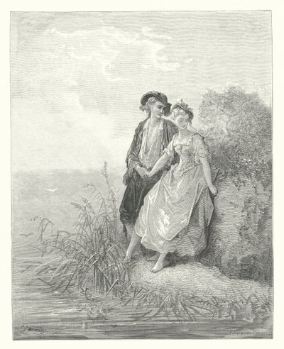 Die Fabeln von La Fontaine: Tircis und Amaranth von Gustave Dore