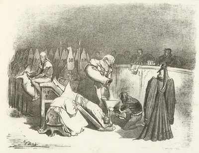 Die Inquisition - Folter durch Wasser (Gravur) von Gustave Dore