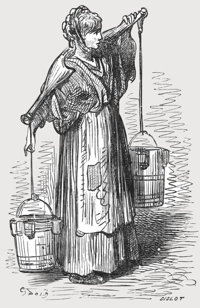 Die Milchfrau, 1872 von Gustave Dore