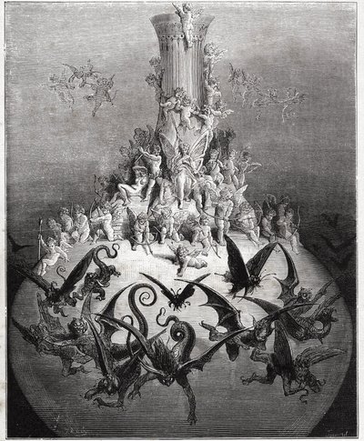 Die göttliche Flasche, Pantagruel - von Rabelais von Gustave Dore