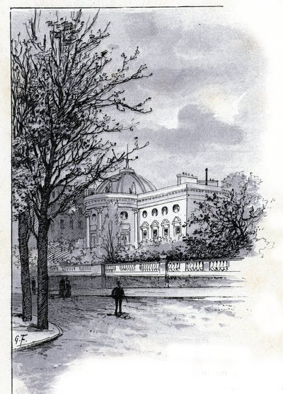 Ansicht des Palastes der Ehrenlegion (Hotel de Salm) in Paris von Gustave Fraipont