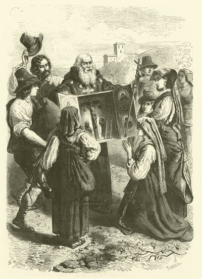 Der Reliquienaussteller, Italien von Gustave Janet