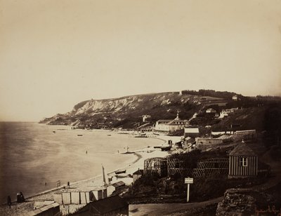 Der Strand von Sainte-Adresse, mit den Dumont-Bädern von Gustave Le Gray