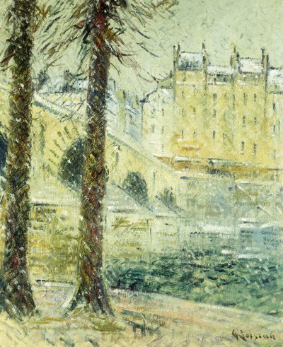 Die Pont Marie im Schnee, ca. 1926 von Gustave Loiseau