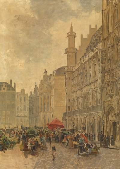 Der Große Platz in Brüssel von Gustave Walckiers
