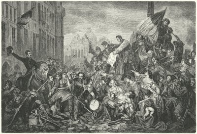 Episode der belgischen Revolution von 1830 von Gustave Wappers