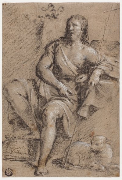 Johannes der Täufer oder Christus der Gute Hirte von Guy Francois