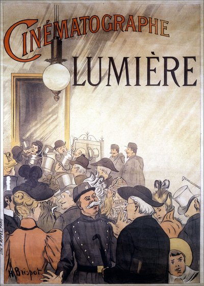 Werbeplakat von H. Brispot für den Kinematographen der Brüder Lumière, Anfang des 20. Jahrhunderts von H. Brispot