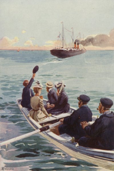 Der Dampfer schrumpfte jede Sekunde von H. Delaspre