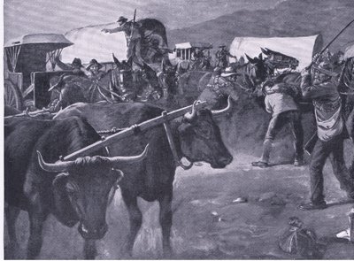 Ein eiliger Aufbruch, Illustration aus After Pretoria: The Guerilla War, 1902 von H. Dixon