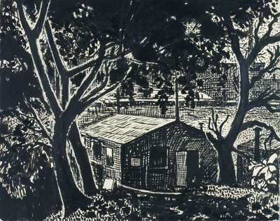 Ohne Titel (Haus im Wald) von H. Lyman Sayen