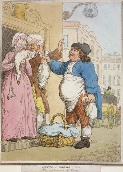 Kauf meine Gans, meine fette Gans, Platte II der Rufe von London, 1799 von H Merke
