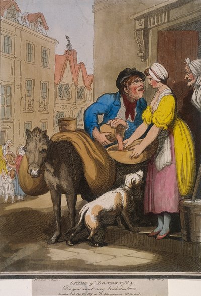 Wollen Sie Ziegelstaub?, Platte VI von Cries of London, 1799 von H Merke
