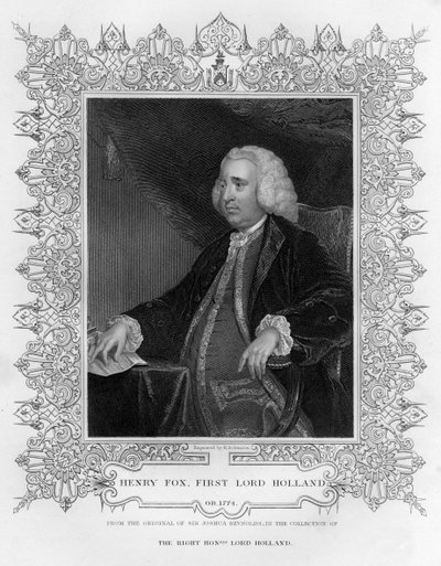 Henry Fox, 1. Baron Holland von Foxley, englischer Staatsmann, 19. Jahrhundert von H. Robinson