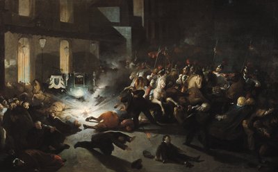 Der versuchte Mordanschlag auf Kaiser Napoleon III. (1808-73) durch Felice Orsini (1819-59) am 14. Januar 1858 von H. Vittori Romano