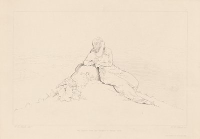 Der Sonnenaufgang lenkte ihre Gedanken nach Europa von H. W. Collard, after George Elgar Hicks