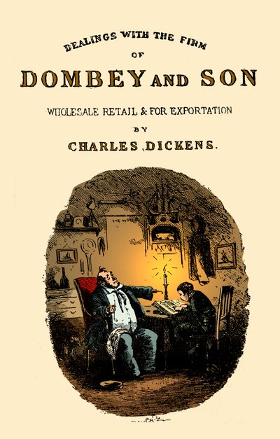 Dombey & Sohn von Charles Dickens. Titelseite von Hablot Knight Browne