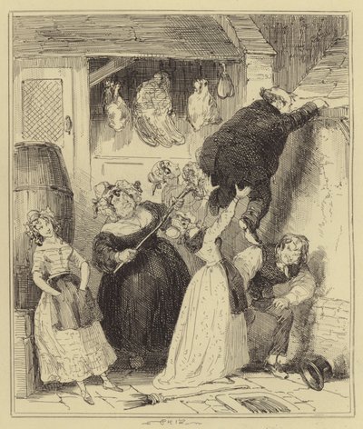 Flucht des Bürgermeisters von Bristol von Hablot Knight Browne