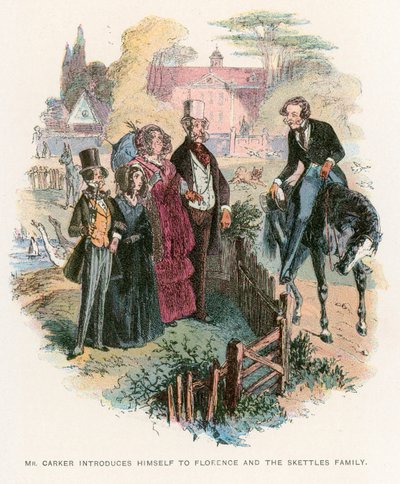 Illustration für Dombey und Sohn von Hablot Knight Browne