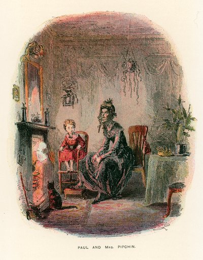 Illustration für Dombey und Sohn von Hablot Knight Browne