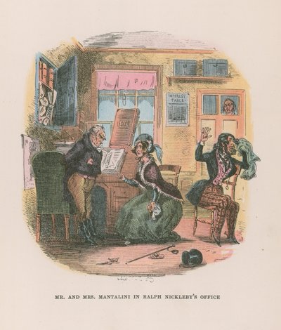 Illustration für Nicholas Nickleby von Hablot Knight Browne