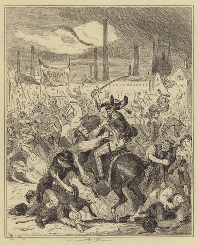 Massaker von Manchester von Hablot Knight Browne