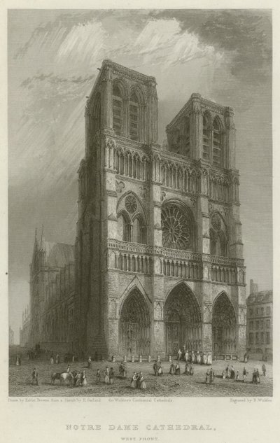 Kathedrale Notre-Dame, Westfassade von Hablot Knight Browne