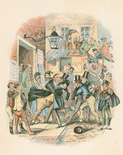 Szene aus Nicholas Nickelby von Charles Dickens, 1838-1839 von Hablot Knight Browne