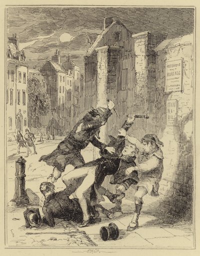 Smith ersticht einen Polizisten von Hablot Knight Browne