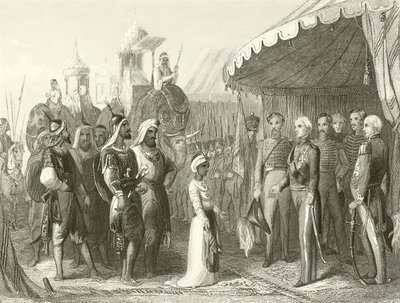 Unterwerfung des Maharajah Dhuleep Singh vor Sir Henry Hardinge von Hablot Knight Browne
