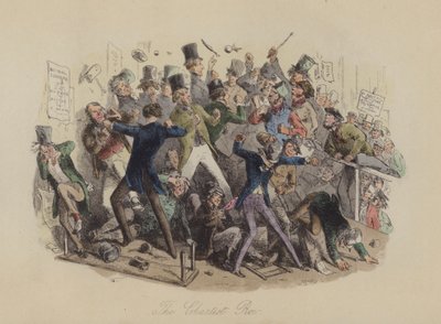 Der Chartist Row von Hablot Knight Browne