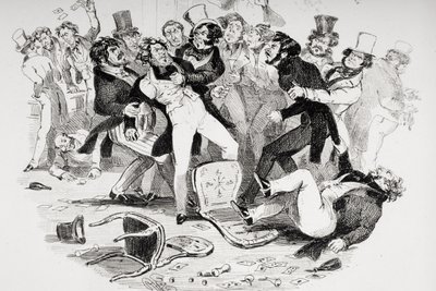Der letzte Streit zwischen Sir Mulberry und seinem Schüler, Illustration aus 