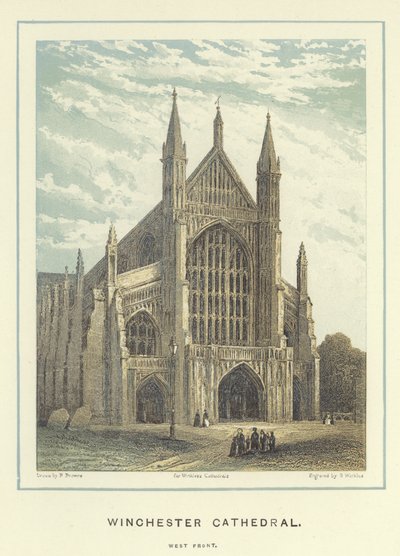 Westfassade der Kathedrale von Winchester von Hablot Knight Browne