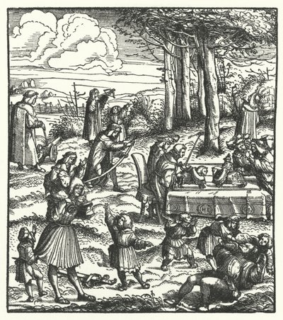 Erzherzog Maximilian von Österreich mit seinen Spielkameraden als Kind von Hans (after) Burgkmair