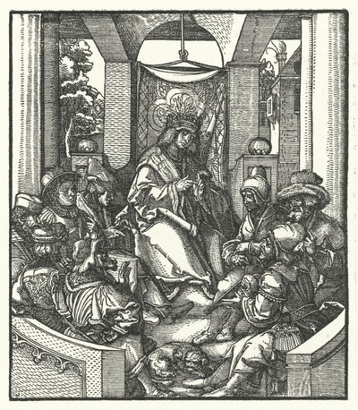 König Ludwig XI. von Frankreich verhandelt mit flämischen Rebellen von Hans (after) Burgkmair