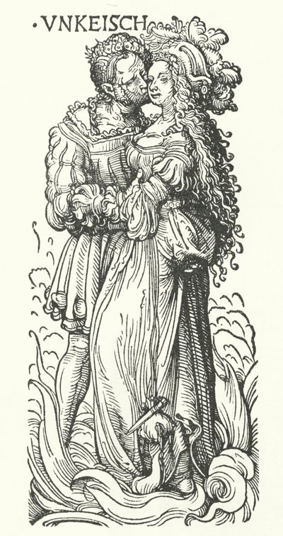 Wollust: eine der sieben Todsünden von Hans (after) Burgkmair