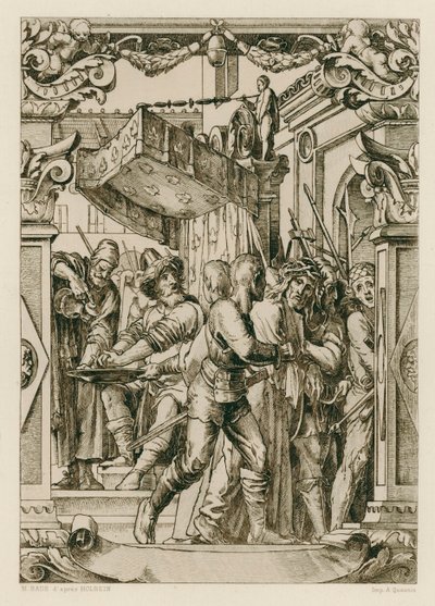 Jesus Christus, Pilatus wäscht seine Hände von Hans (after) Holbein the Younger
