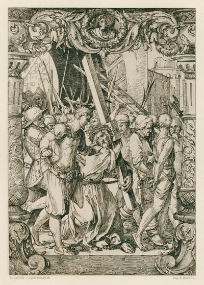 Jesus Christus, Aufstieg nach Golgatha von Hans (after) Holbein the Younger