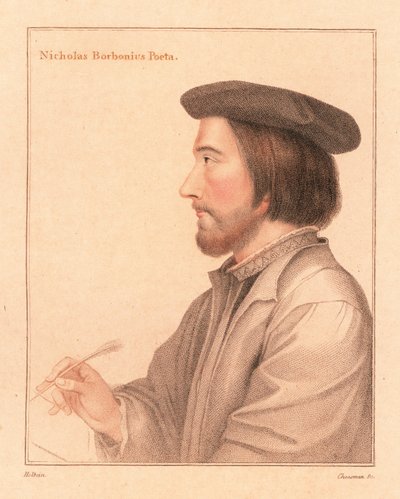 Nicholas Borbonius, lateinischer Dichter und Lehrer (1812) (Gravur) von Hans (after) Holbein the Younger