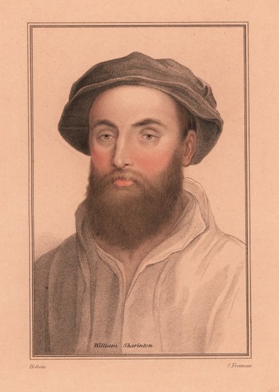 Sir William Sharington, englischer Höfling von König Heinrich VIII., 1812 (Gravur) von Hans (after) Holbein the Younger