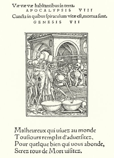 Das Beinhaus (Gravur) von Hans (after) Holbein the Younger
