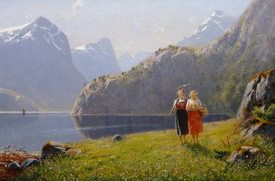 Sommertag in Balestrand von Hans Andreas Dahl