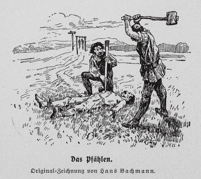 Hinrichtung durch Pfählung von Hans Bachmann