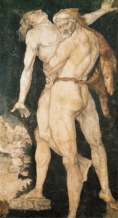 Herakles und Antäus von Hans Baldung Grien